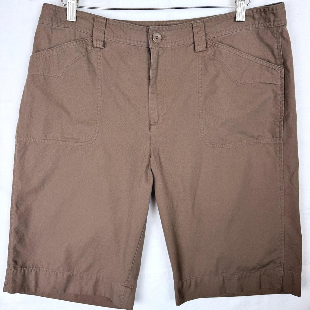 Y2K Lauren Ralph Lauren Womens Utility Shorts 14‎ Taupe Cotton Safari Pockets
